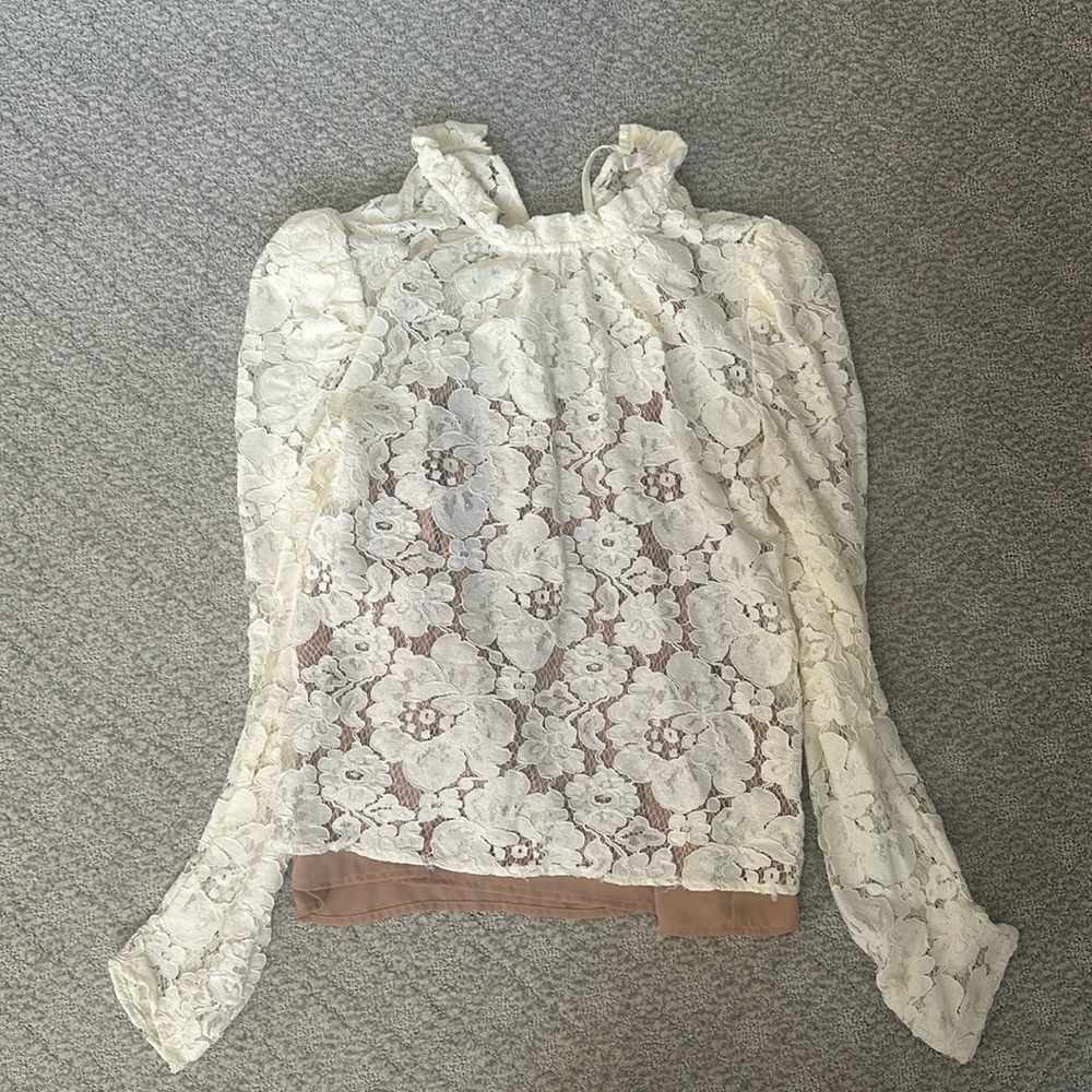 Lace mock top